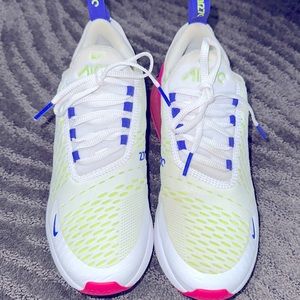 Women’s Nike Air Max 270 White Volt Pink Blast Size 8